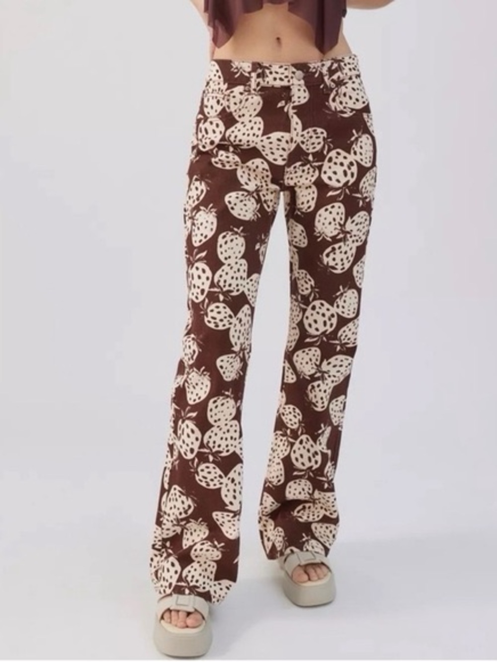 {BDG} "90s Bootcut" Brown Strawberry Mid Rise Boot Cut Jeans WJ44-48